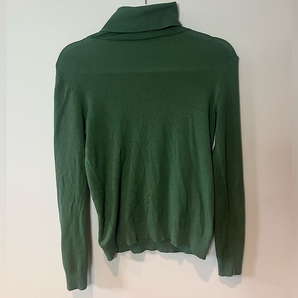 Ann Taylor Factory Green Turtleneck Sweater